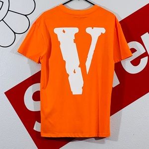 VLONE Oversized Medium Orange Big Logo T-Shirt